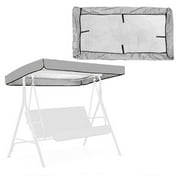 Bedding Jioakfa Replacement Swing Top Cover, or Sun Shade Patio Swing Canopy Awning, Windproof Heavy Duty Rip Proof 84X48X9Inch Gray